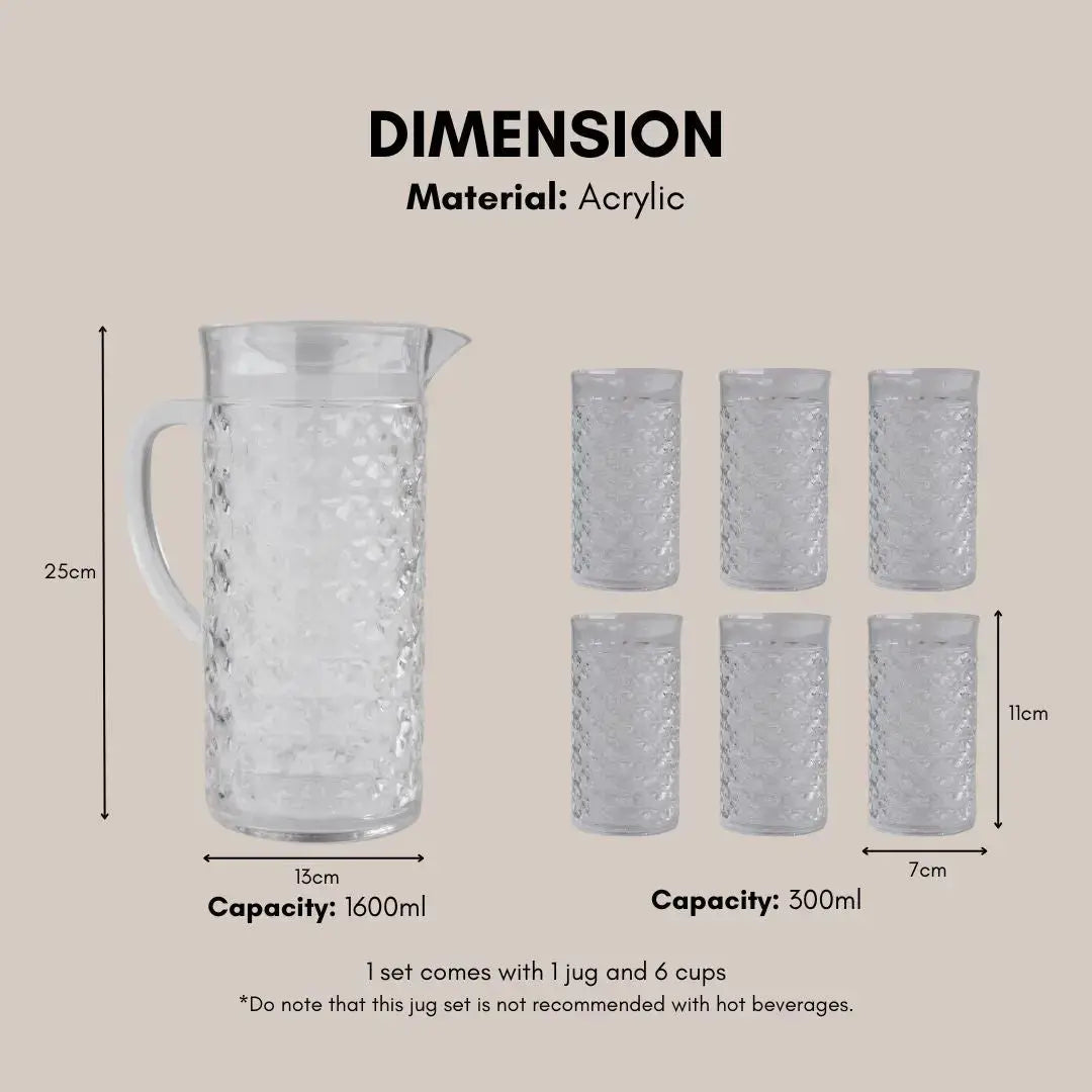 Ellie Acrylic Jug Set-Speckled Space
