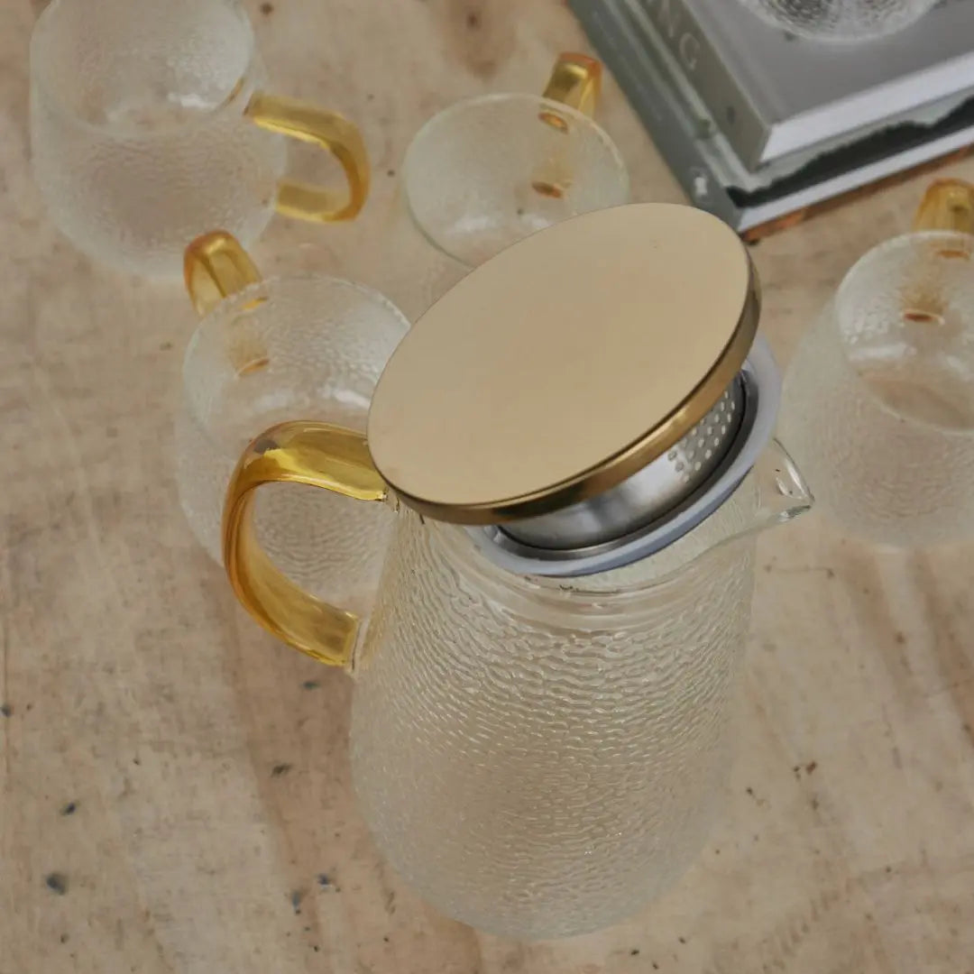 Leonard Borosilicate Glass Jug Set-Speckled Space
