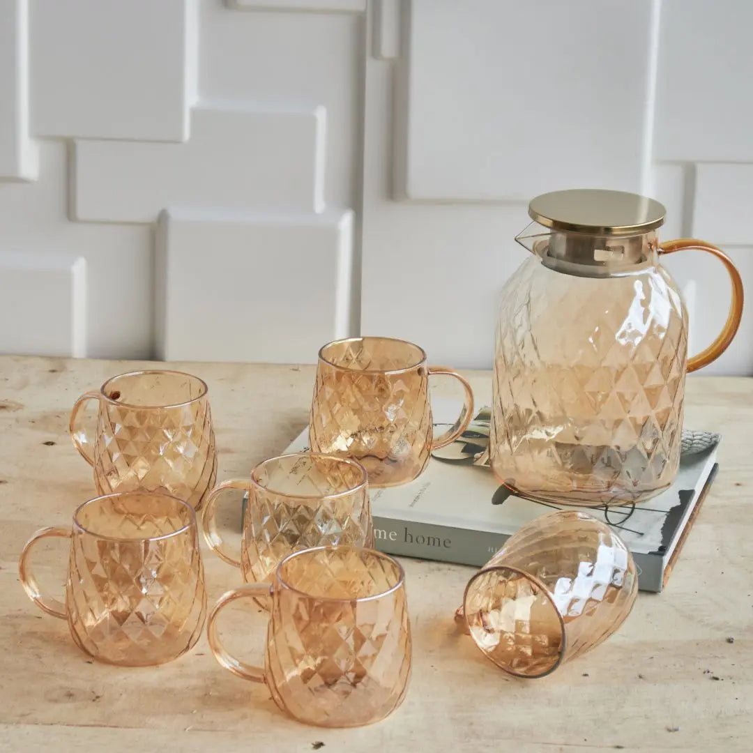Melissa Borosilicate Glass Jug Set-Speckled Space
