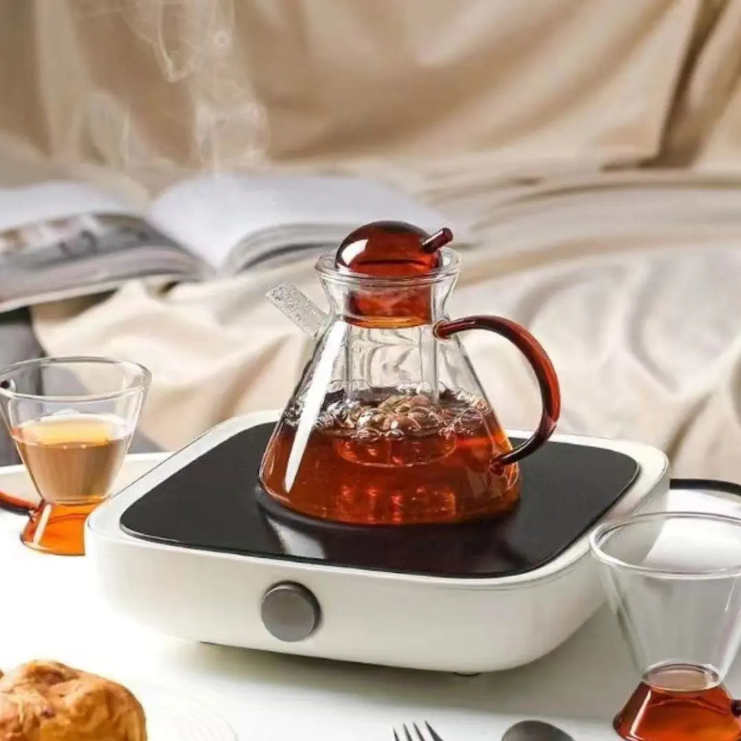 Tinea Borosilicate Glass Teapot Set-Speckled Space