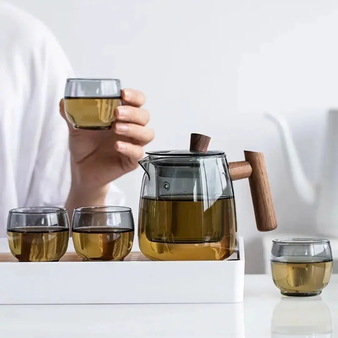 Ullier Glass Teapot Set-Speckled Space