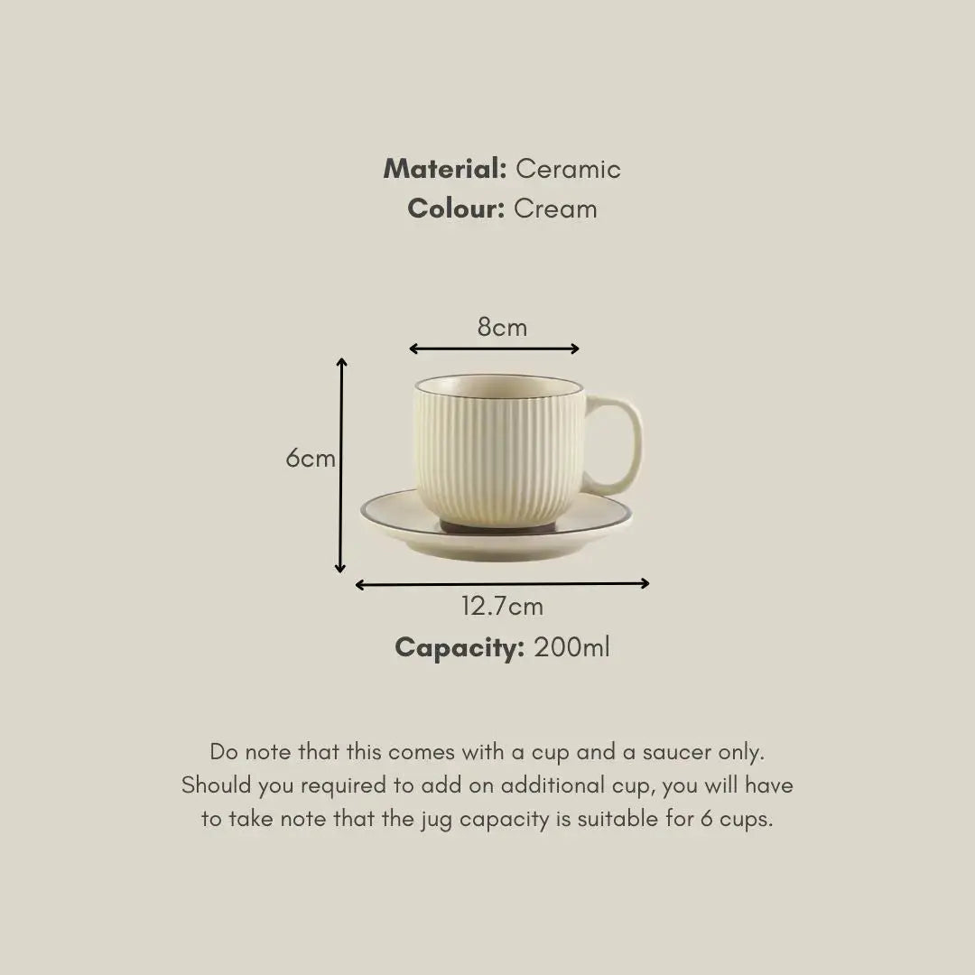 Panelope Cream Ceramic Teapot Set-Speckled Space