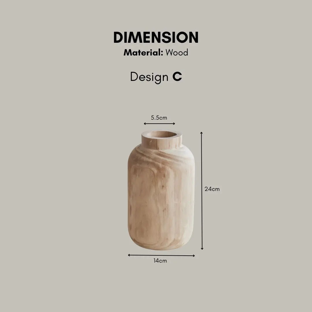 Locern Wooden Vase-Speckled Space