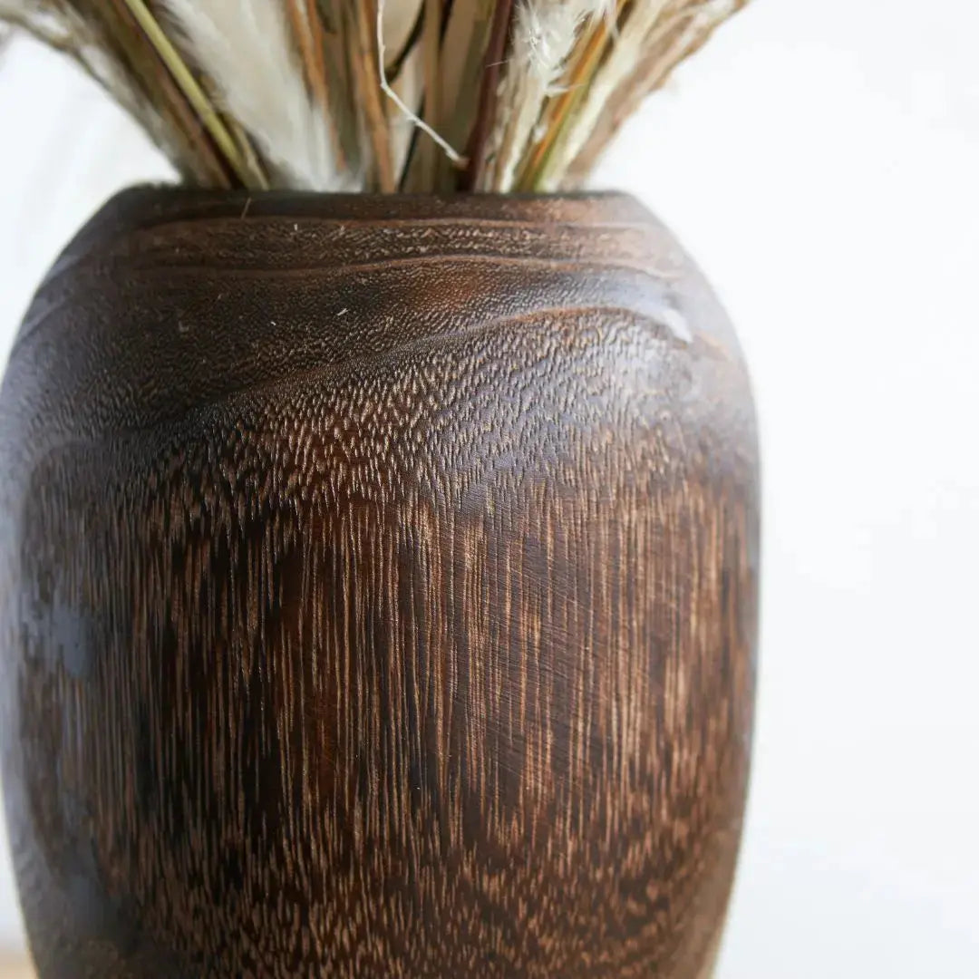 Lorenzo Wooden Vase-Speckled Space
