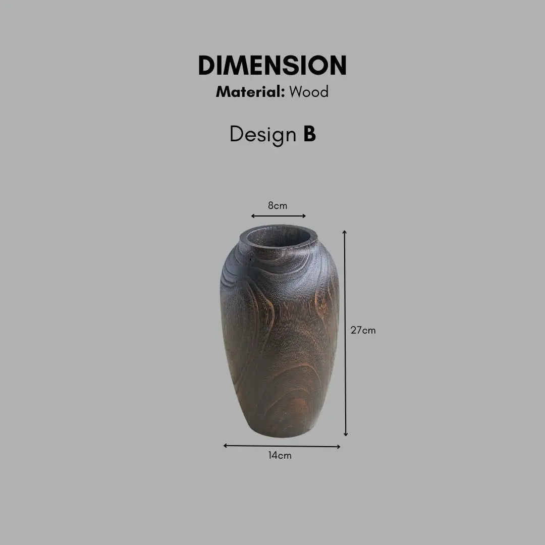 Lorenzo Wooden Vase-Speckled Space