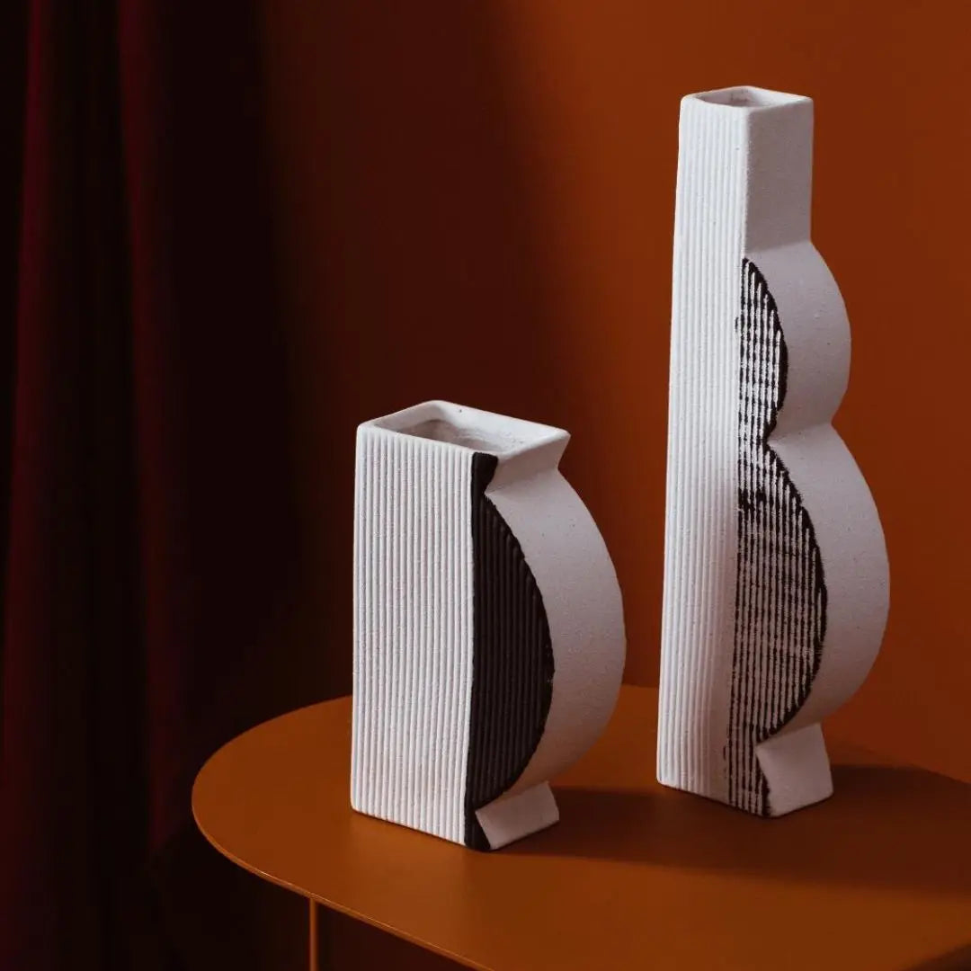 Spade Ceramic Vase-Speckled Space