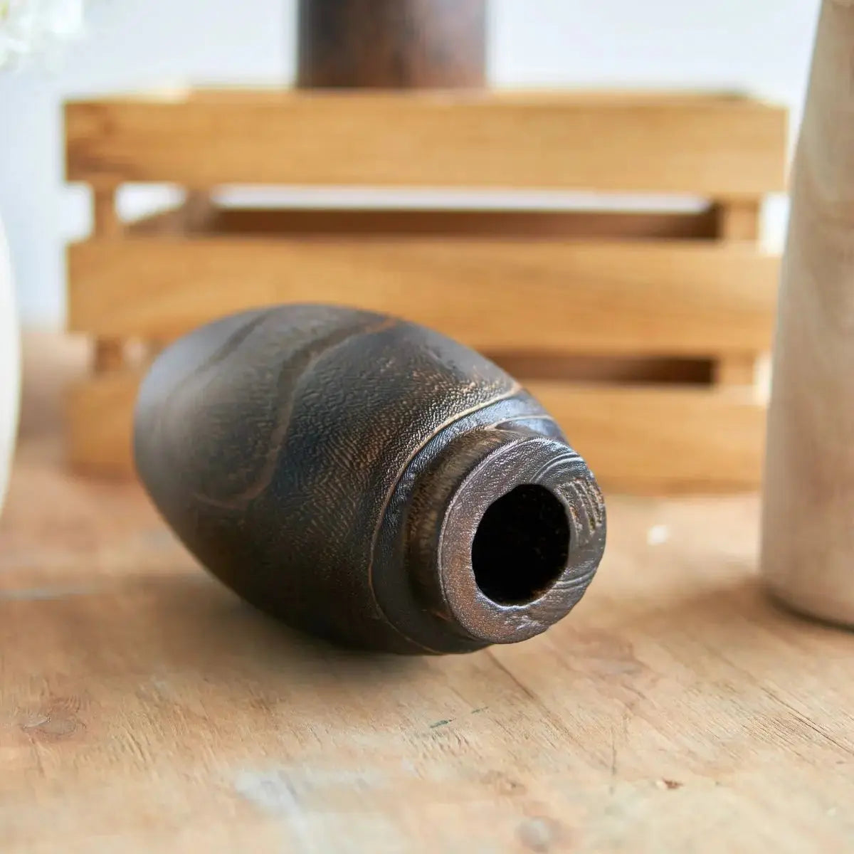 Venila Wooden Vase Speckled Space