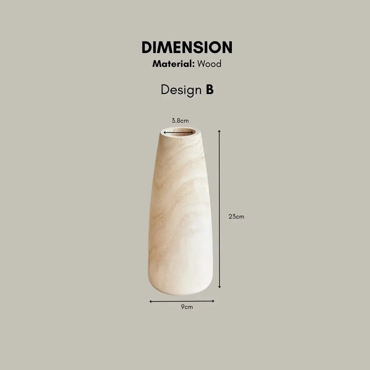 Venila Wooden Vase Speckled Space