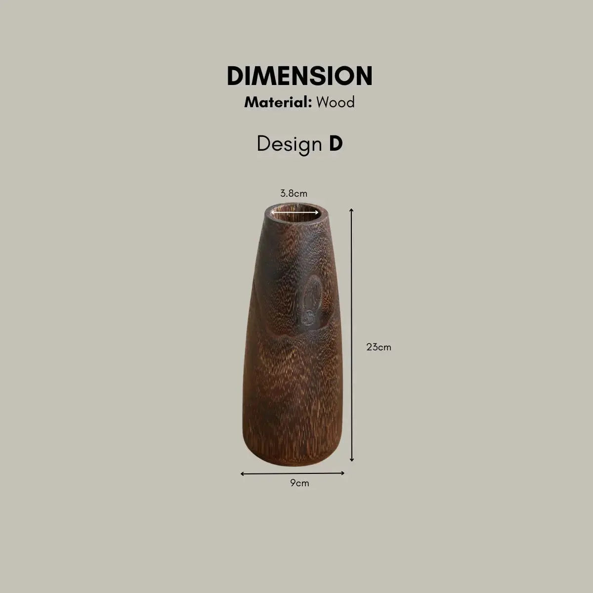 Venila Wooden Vase Speckled Space