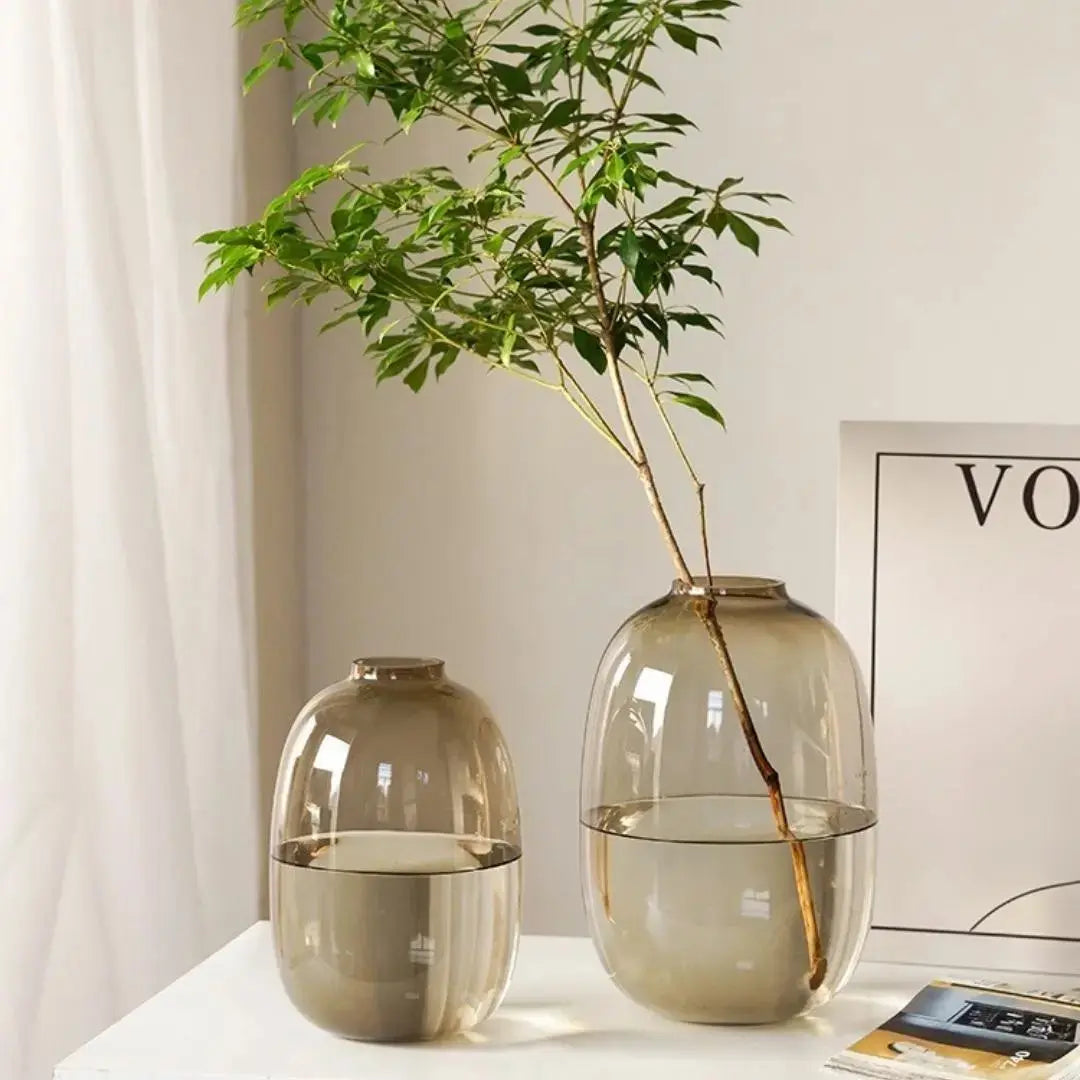 Timothy Tinted Glass Vase-Speckled Space