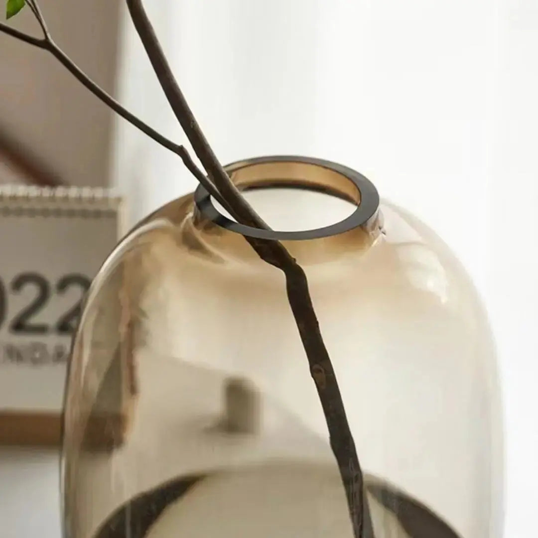 Timothy Tinted Glass Vase-Speckled Space