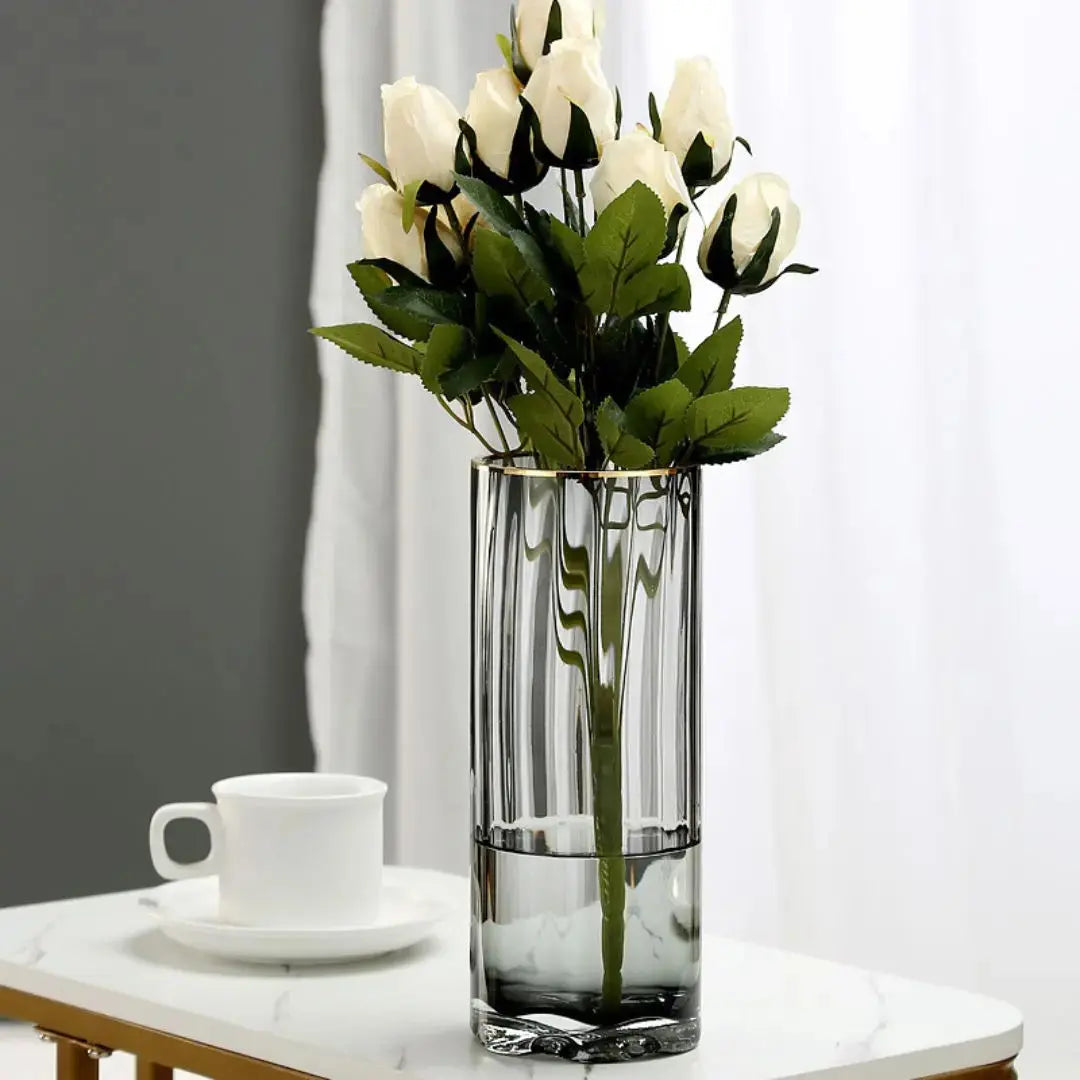 Vohle Glass Vase-Speckled Space