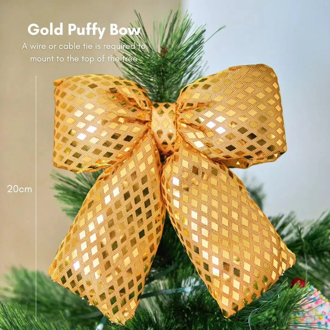 Candyland Hanging Gold Puffy Bow-Speckled Space