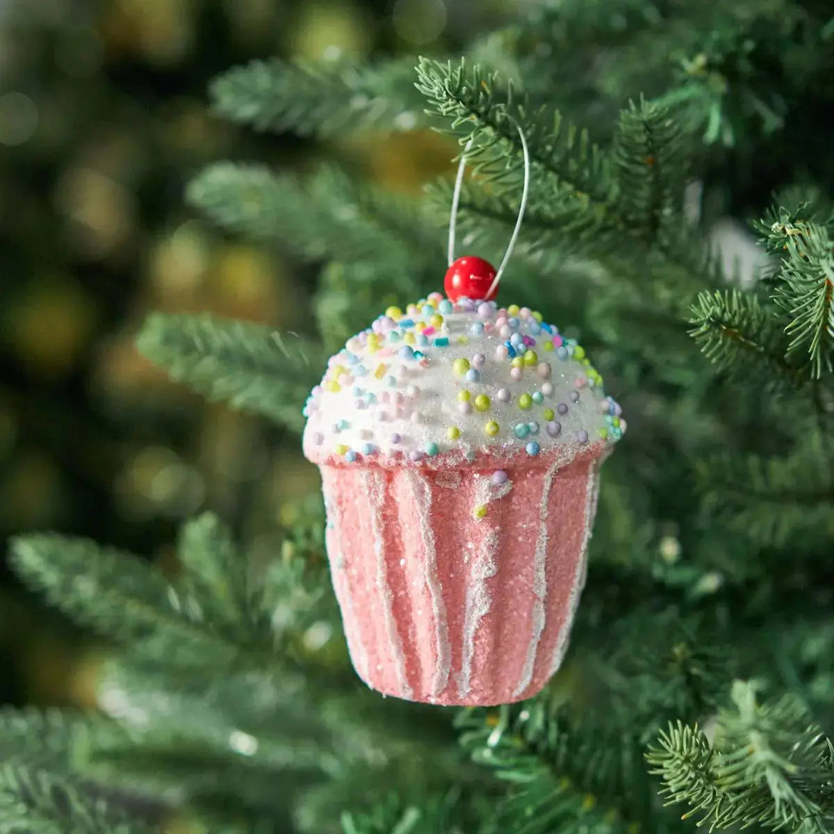 Candyland Hanging Pink Cupcake-Speckled Space