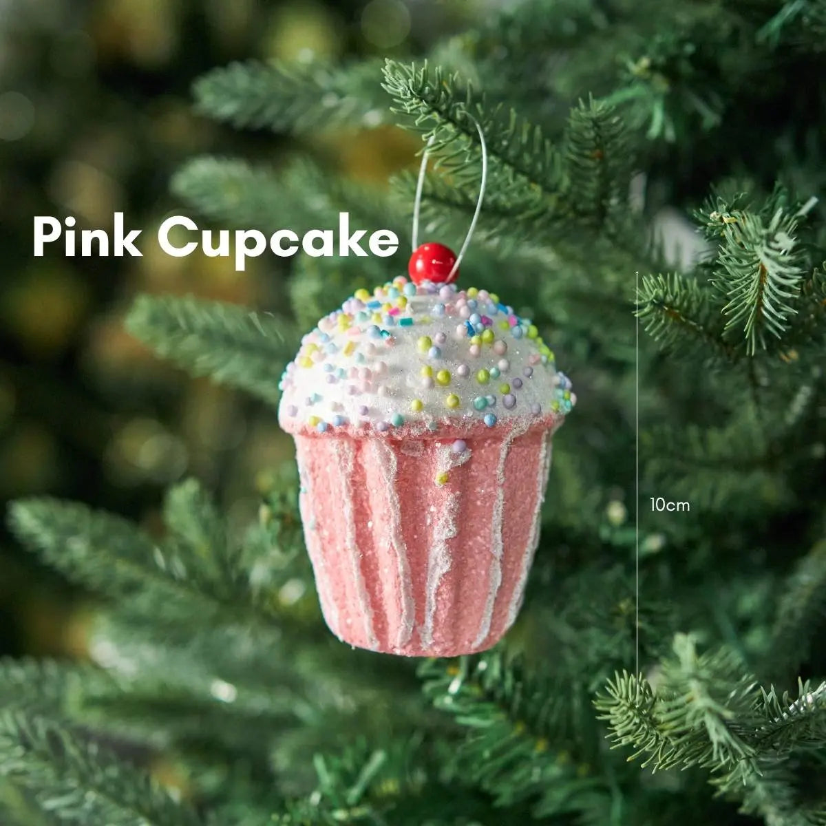 Candyland Hanging Pink Cupcake-Speckled Space