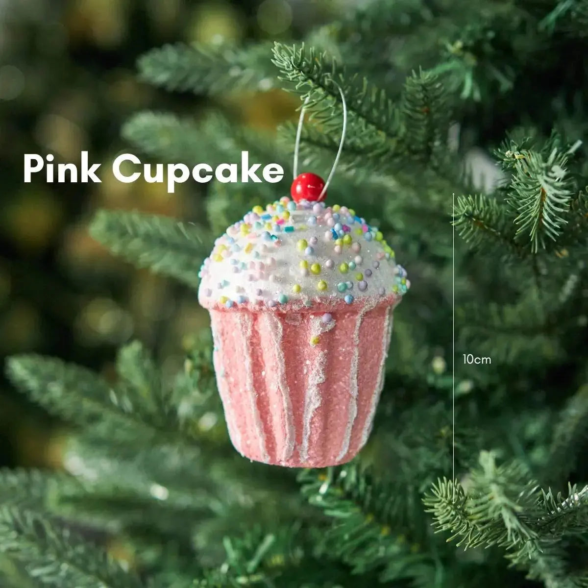 Candyland Hanging Pink Cupcake-Speckled Space