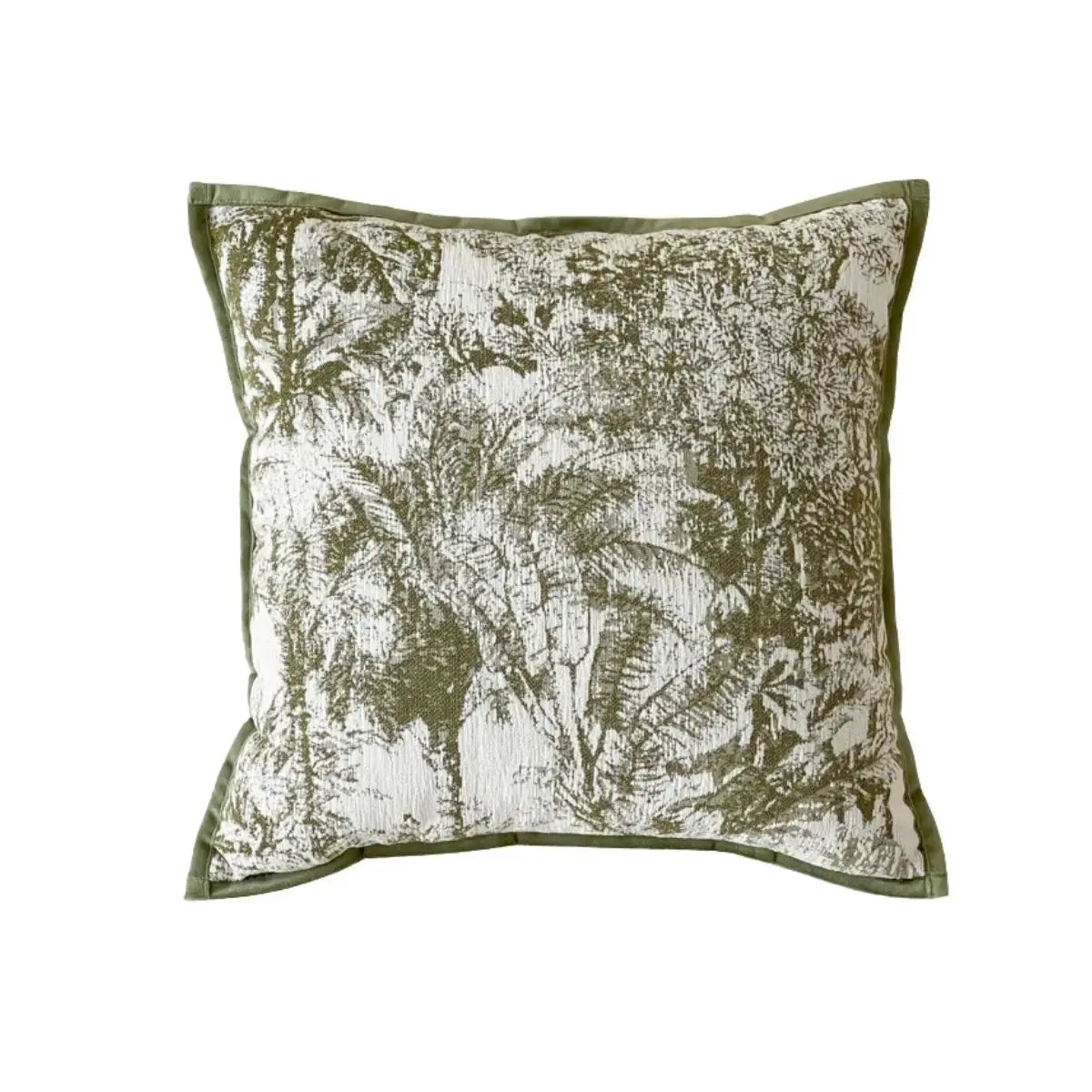 Boscha Green Floral Cushion Cover C Speckled Space