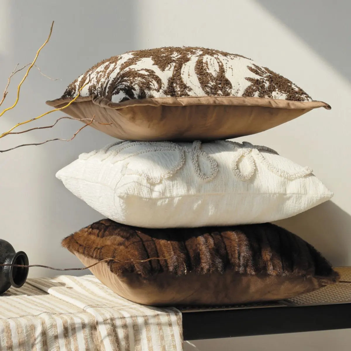 Brintley Brown Cushion Cover A Speckled Space