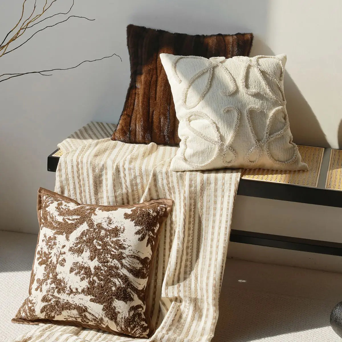 Brintley Brown Cushion Cover A Speckled Space