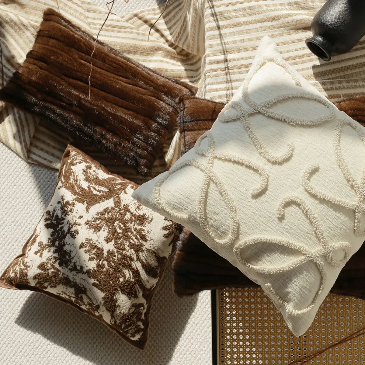 Brintley Brown Cushion Cover A Speckled Space