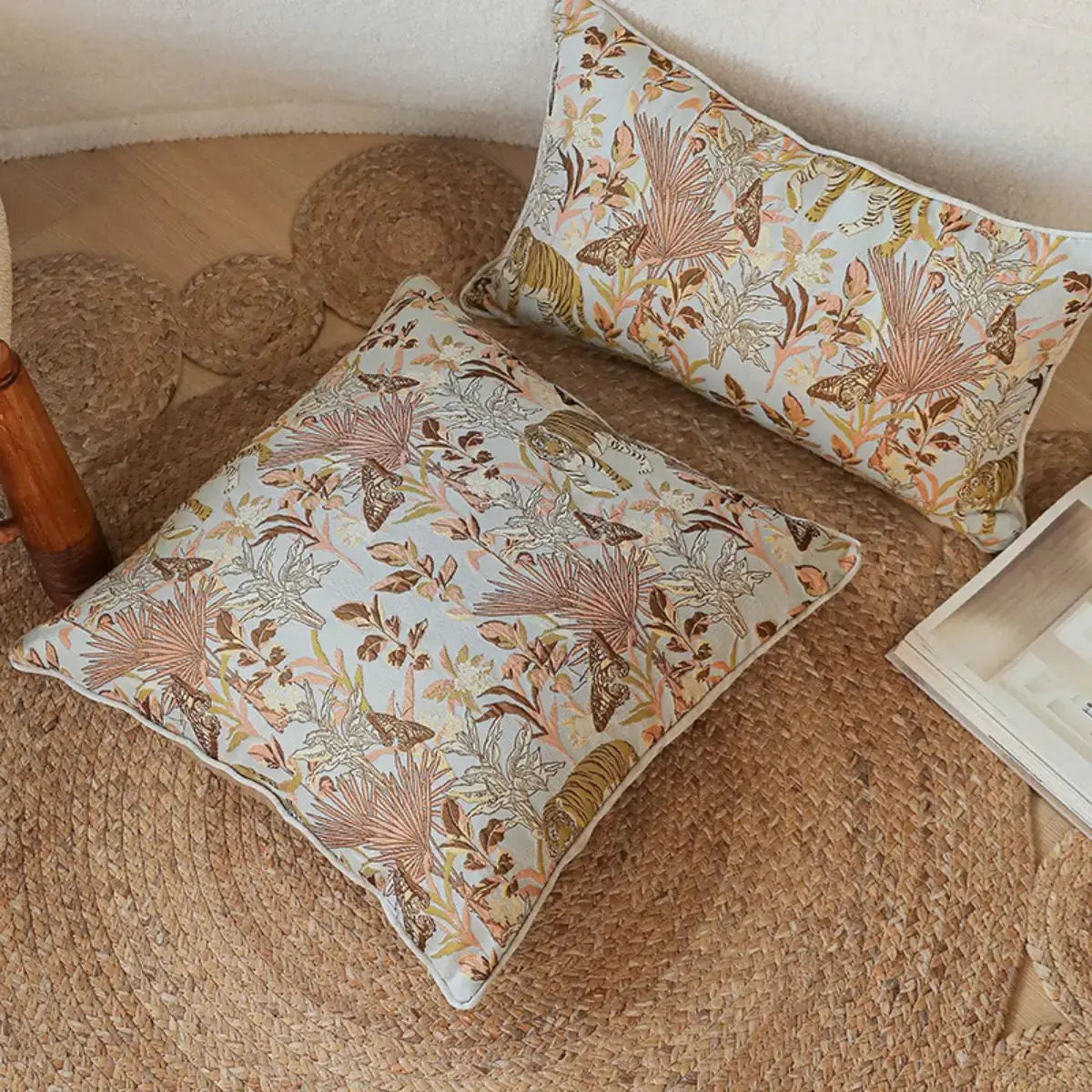Callie Luxe Embroidered Cushion Cover B Speckled Space