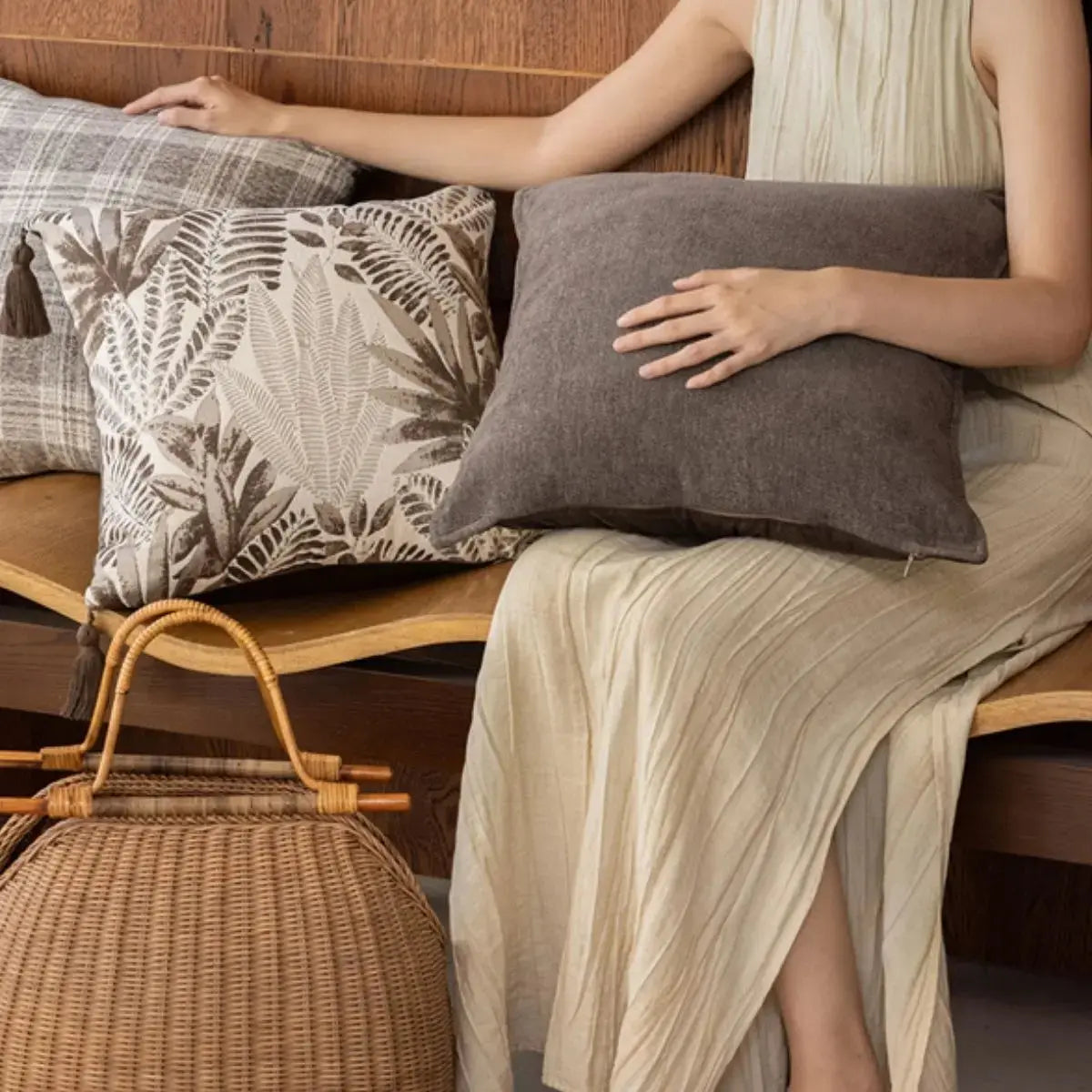 Devon Brown Cushion Cover A Speckled Space