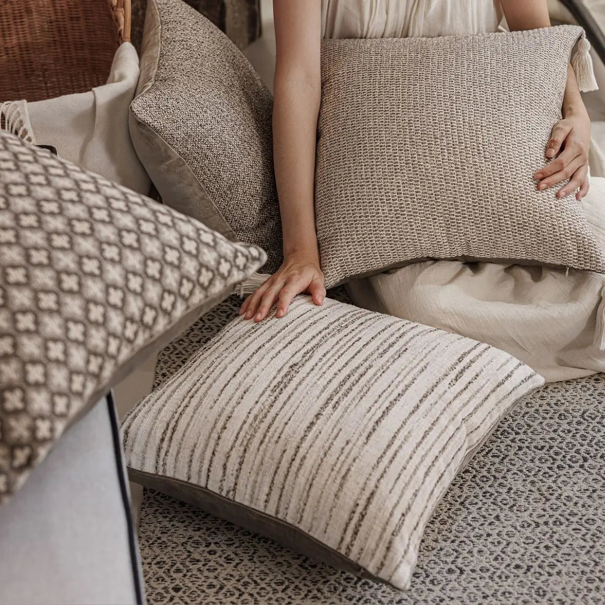 Eden Brown Cushion Cover A Speckled Space