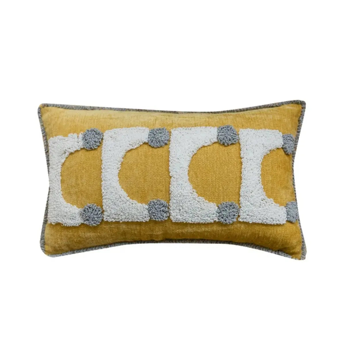Germaine Yellow Tufted Cushion Cover D Speckled Space
