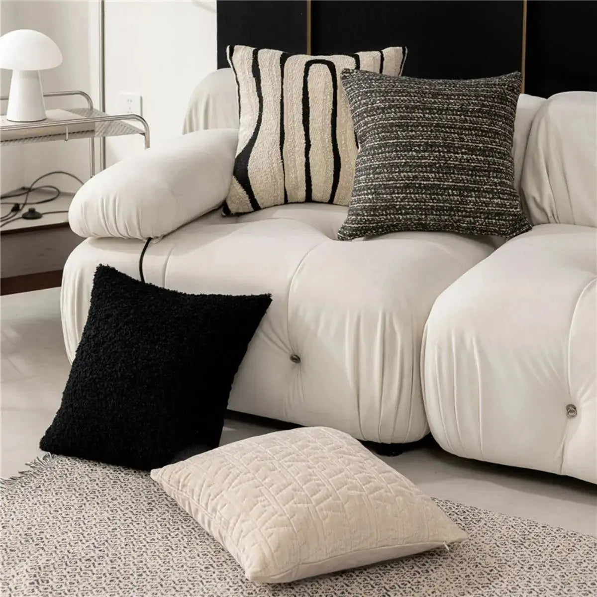 Harpist Black Cream Cushion Cover A Speckled Space