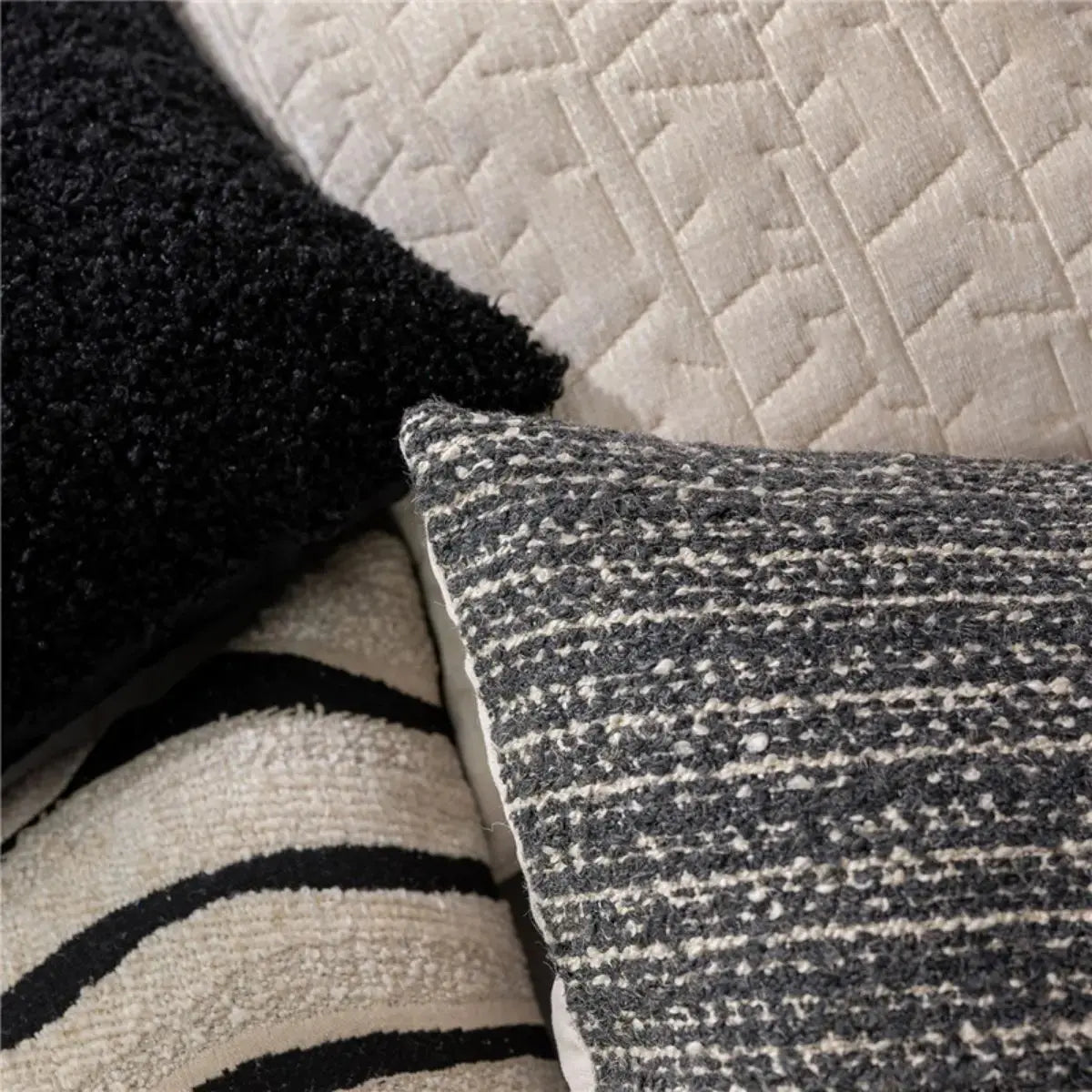 Harpist Black Cream Cushion Cover A Speckled Space
