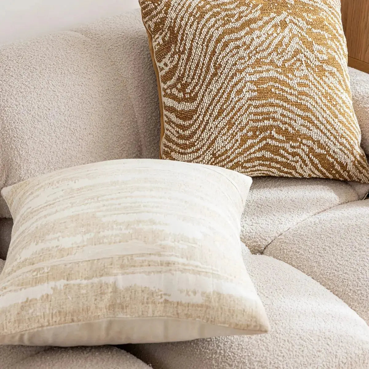 Louverino Mustard Cushion Cover A Speckled Space