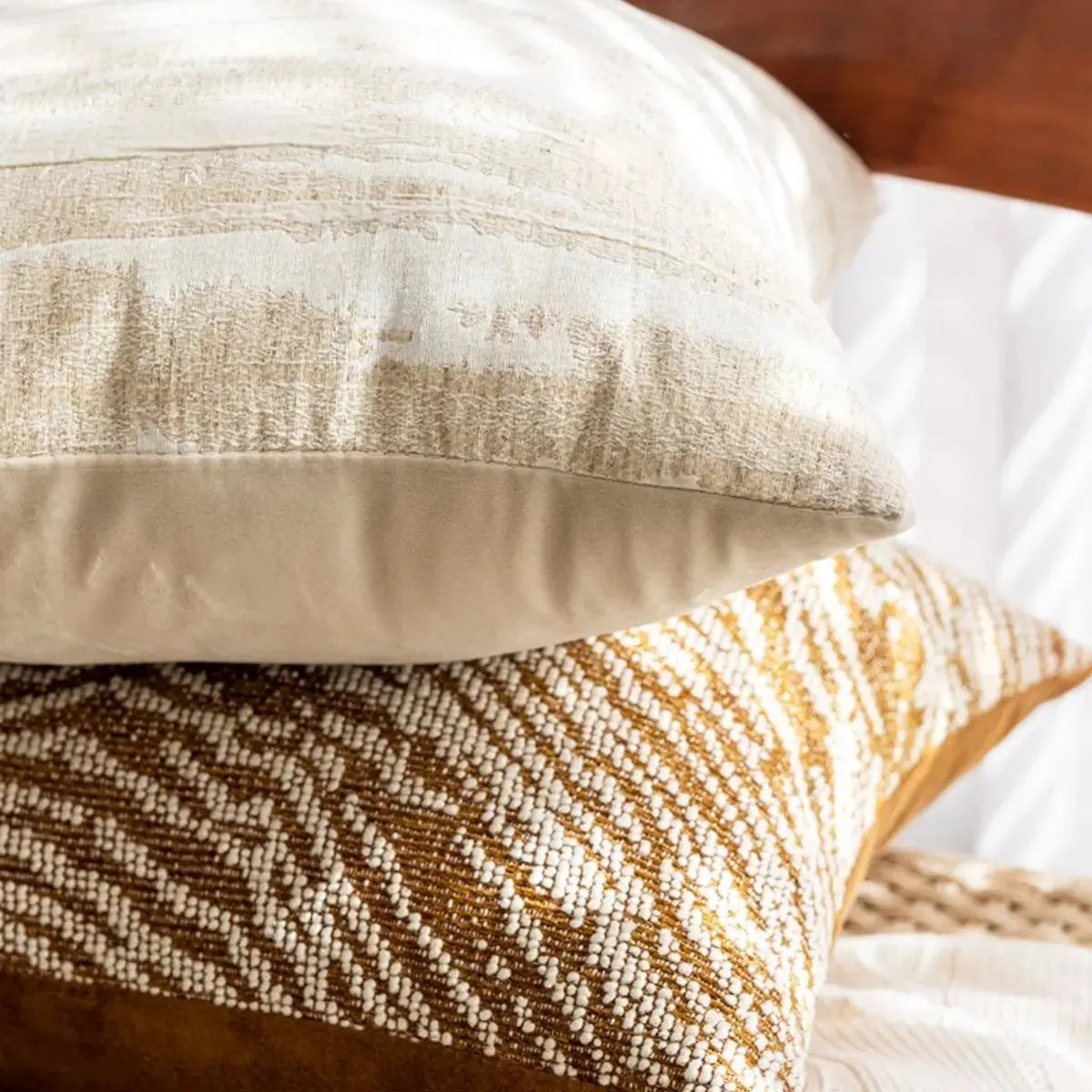 Louverino Mustard Cushion Cover A Speckled Space