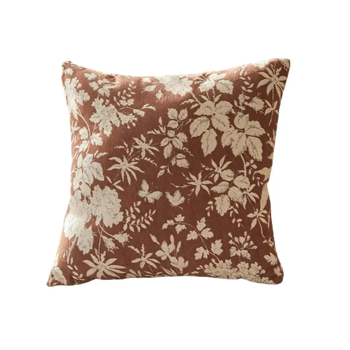 Sachi Brown Floral Cushion Cover A Speckled Space