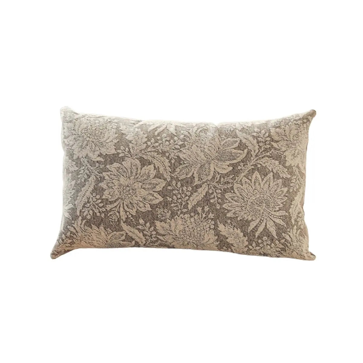 Thasna Grey Floral Cushion Cover B Speckled Space