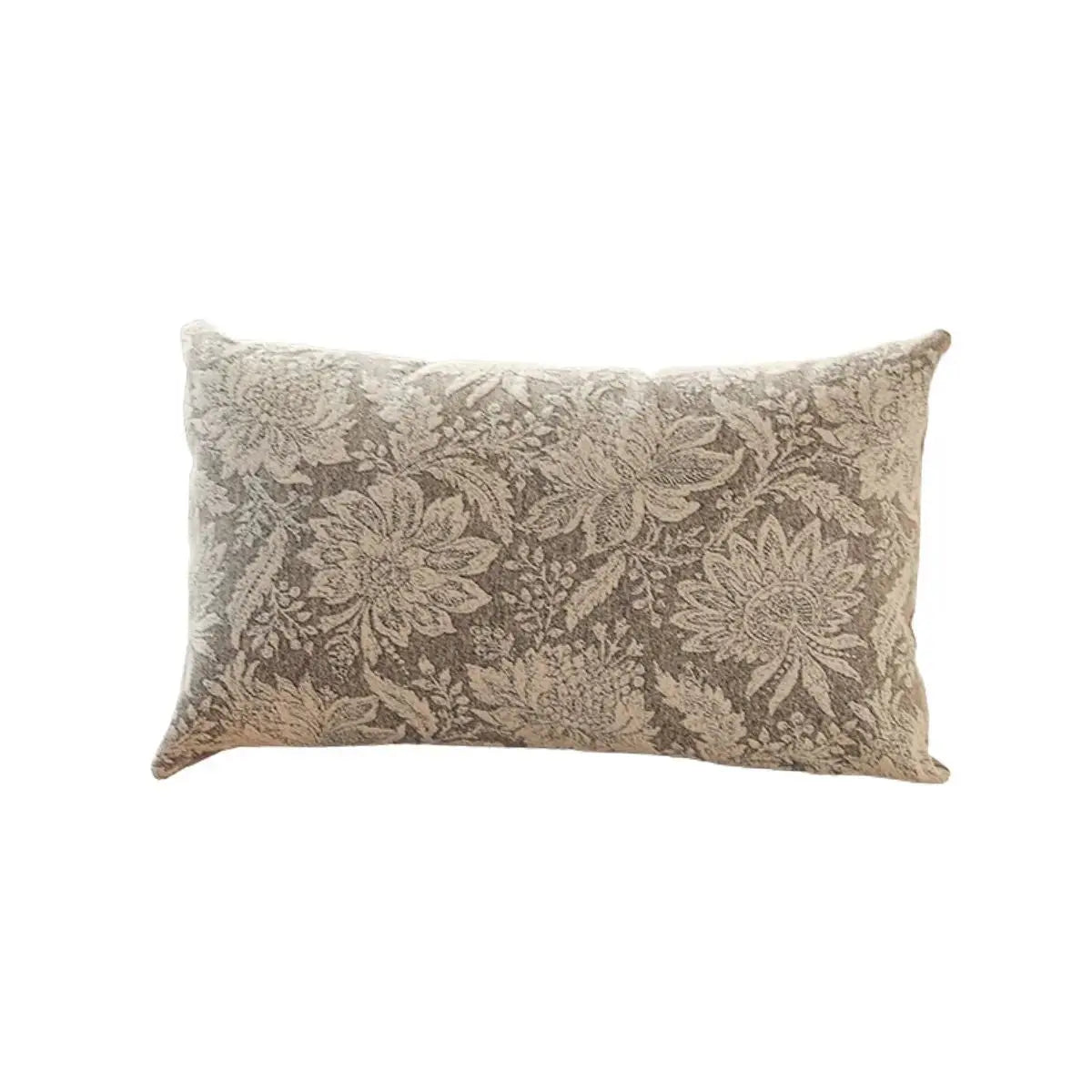 Thasna Grey Floral Cushion Cover B Speckled Space