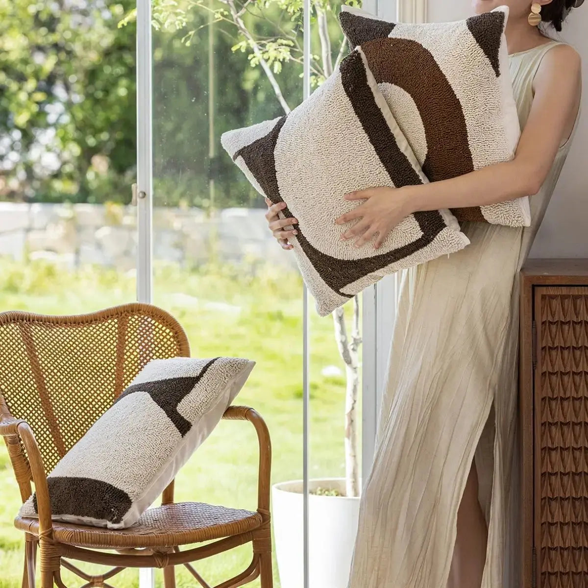 Uily Tufted Cushion Cover A Speckled Space