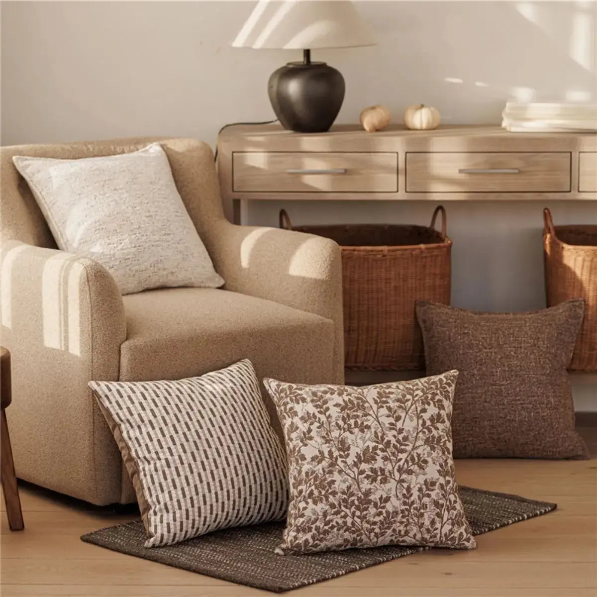 Violette Brown Cushion Cover A Speckled Space