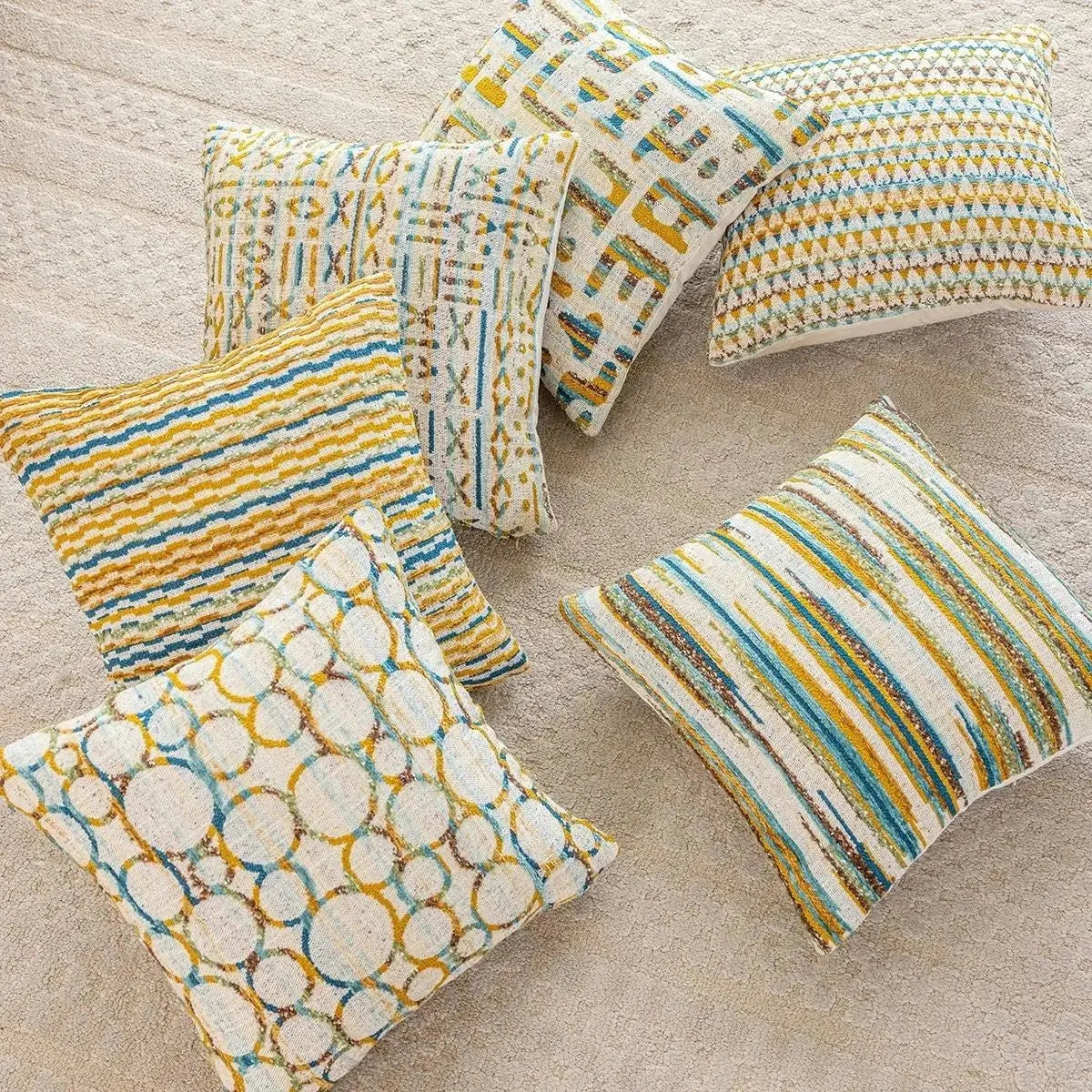 Yusvlen Yellow Cushion Cover A Speckled Space