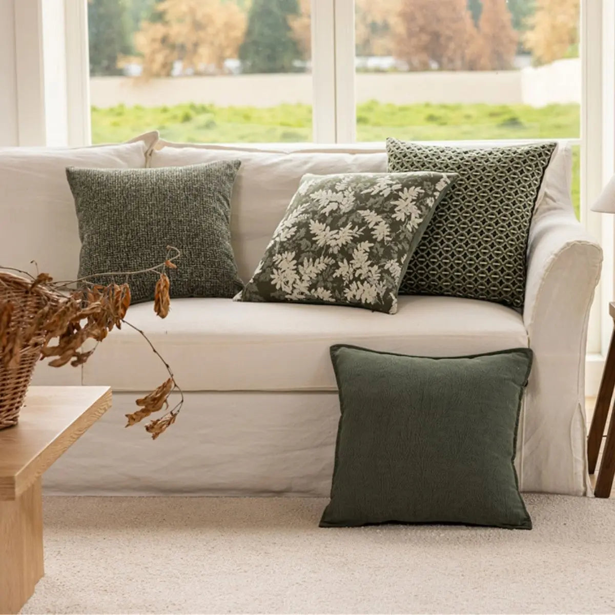 Zyer Green Cushion Cover A Speckled Space