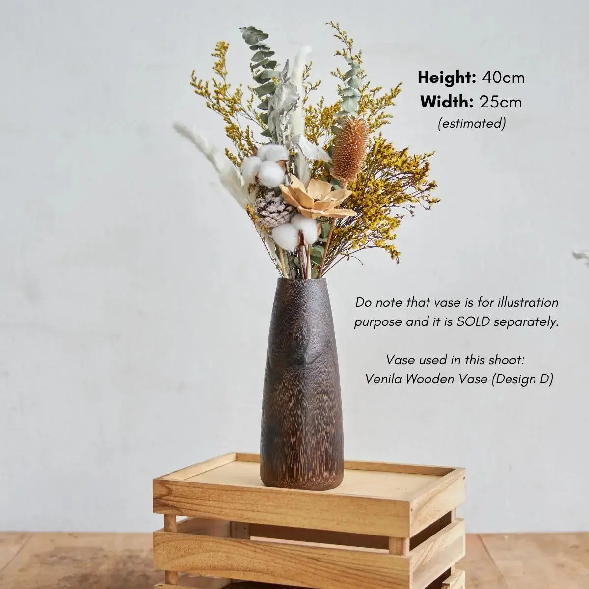 Dried Floral Arrangement H Speckled Space