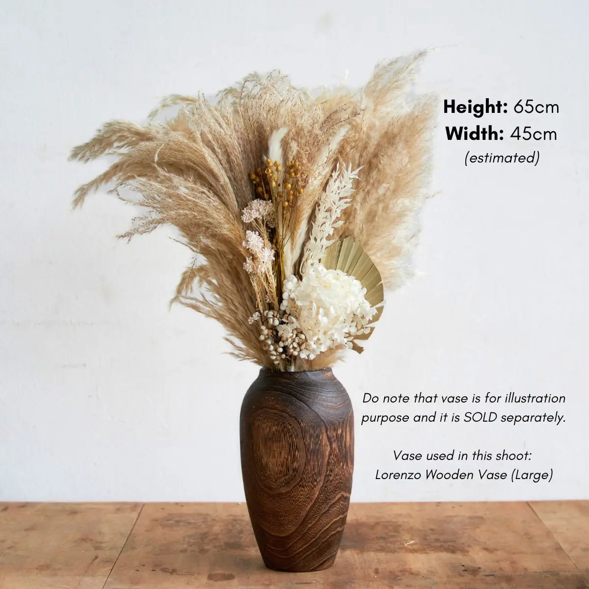 Dried Floral Pampas Arrangement A Speckled Space