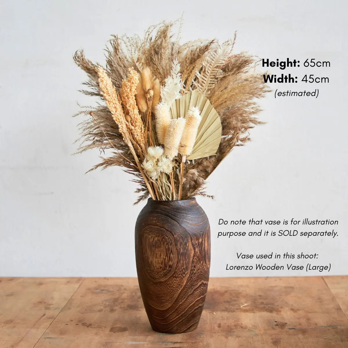 Dried Floral Pampas Arrangement C Speckled Space