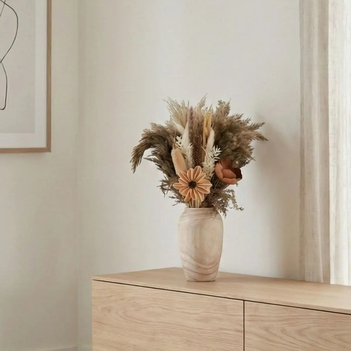 Dried Floral Pampas Arrangement D Speckled Space