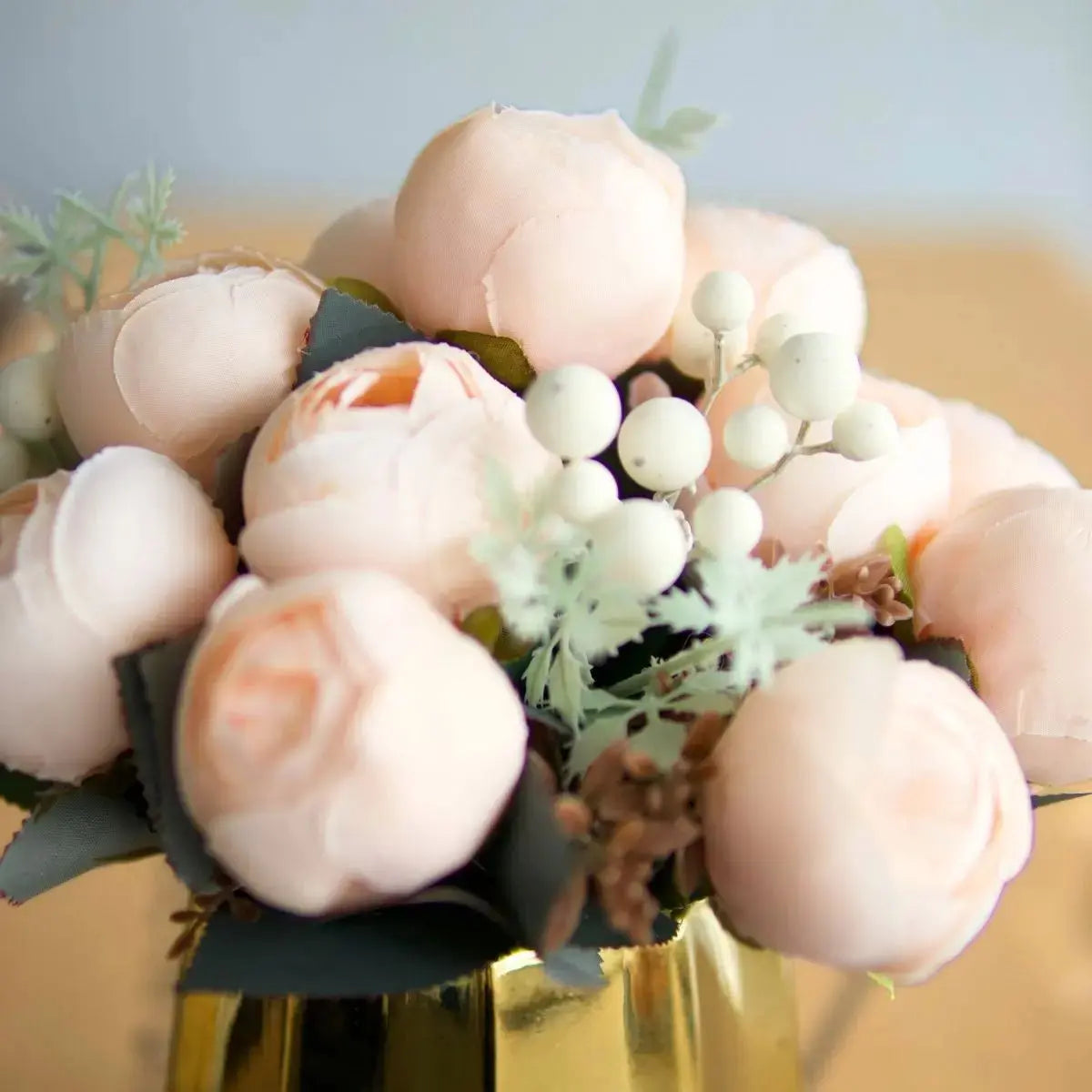 Peony Peach Floral Arrangement Speckled Space