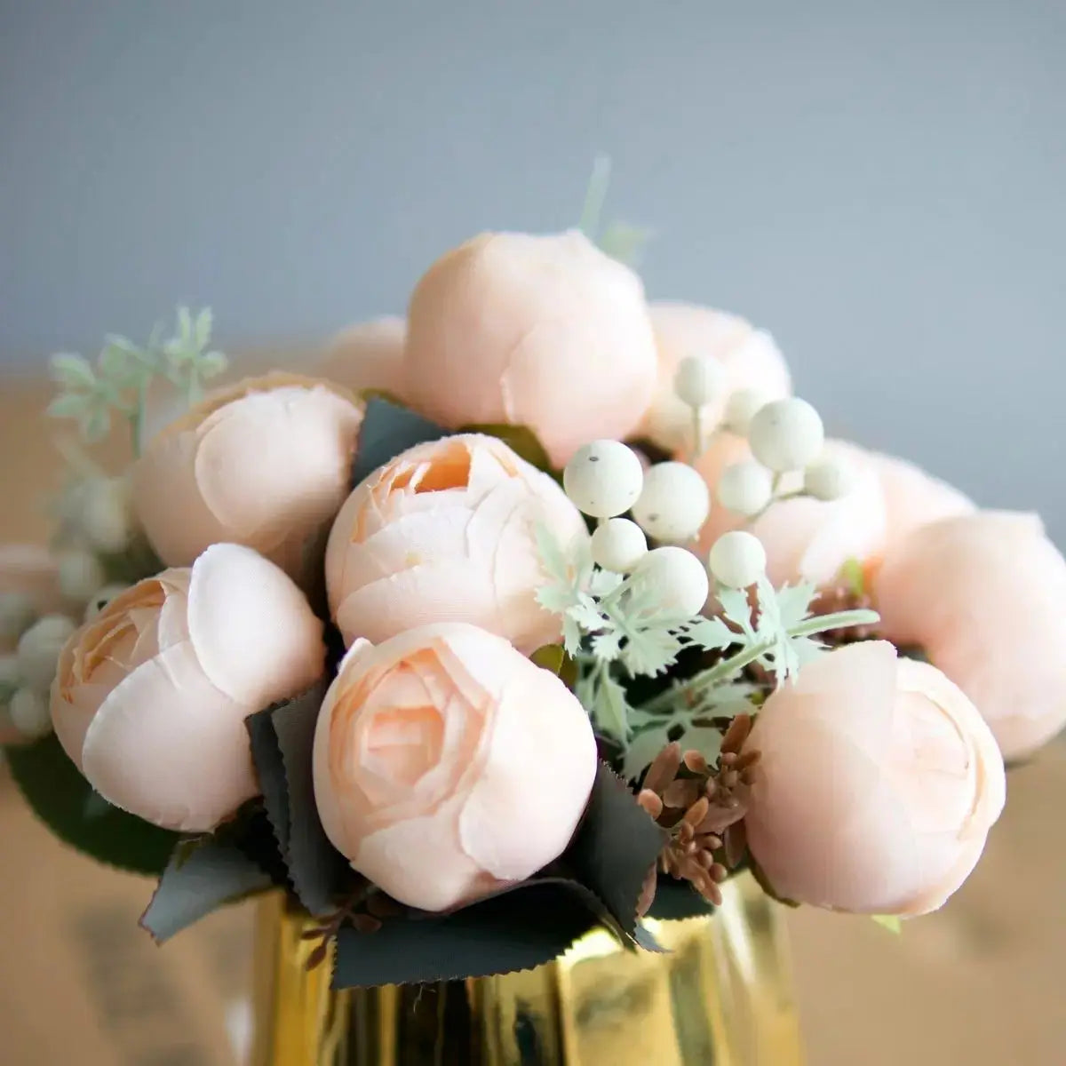 Peony Peach Floral Arrangement Speckled Space