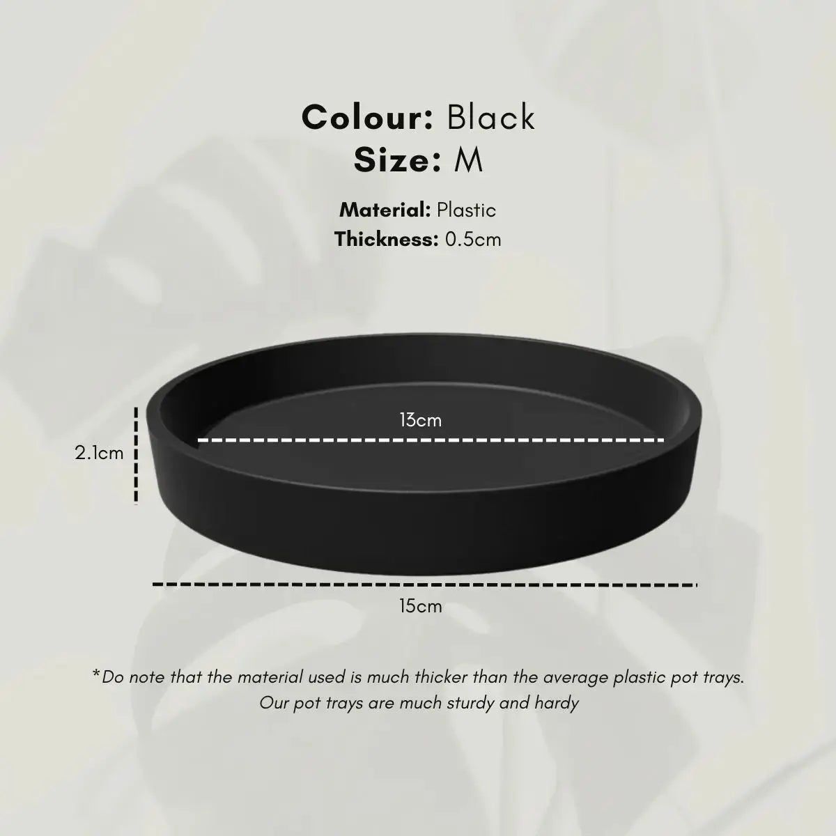 Premium Thick Plastic Flower Plant Pot Tray Speckled Space