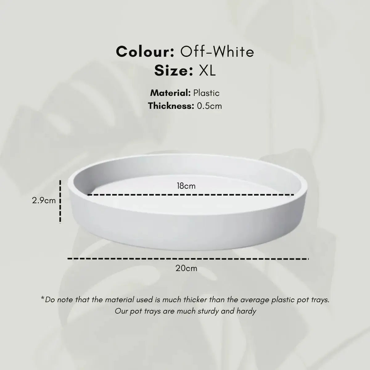 Premium Thick Plastic Flower Plant Pot Tray Speckled Space