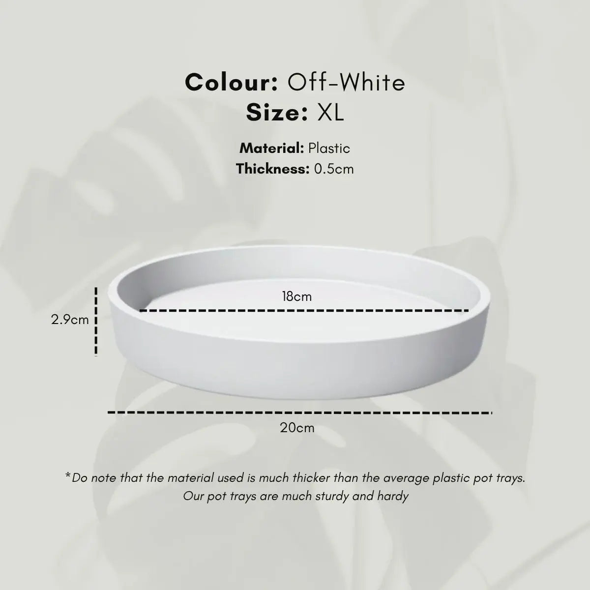 Premium Thick Plastic Flower Plant Pot Tray Speckled Space
