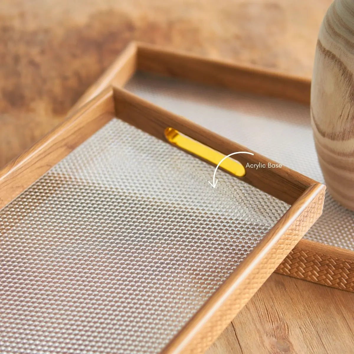Kensington Acrylic Decorative Serving Tray Speckled Space