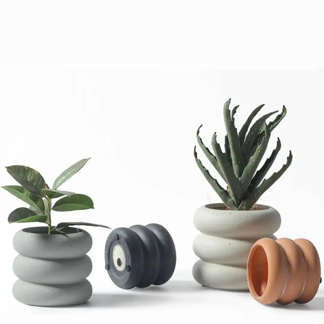 Fahlmain Ceramic Flower Pot-Speckled Space